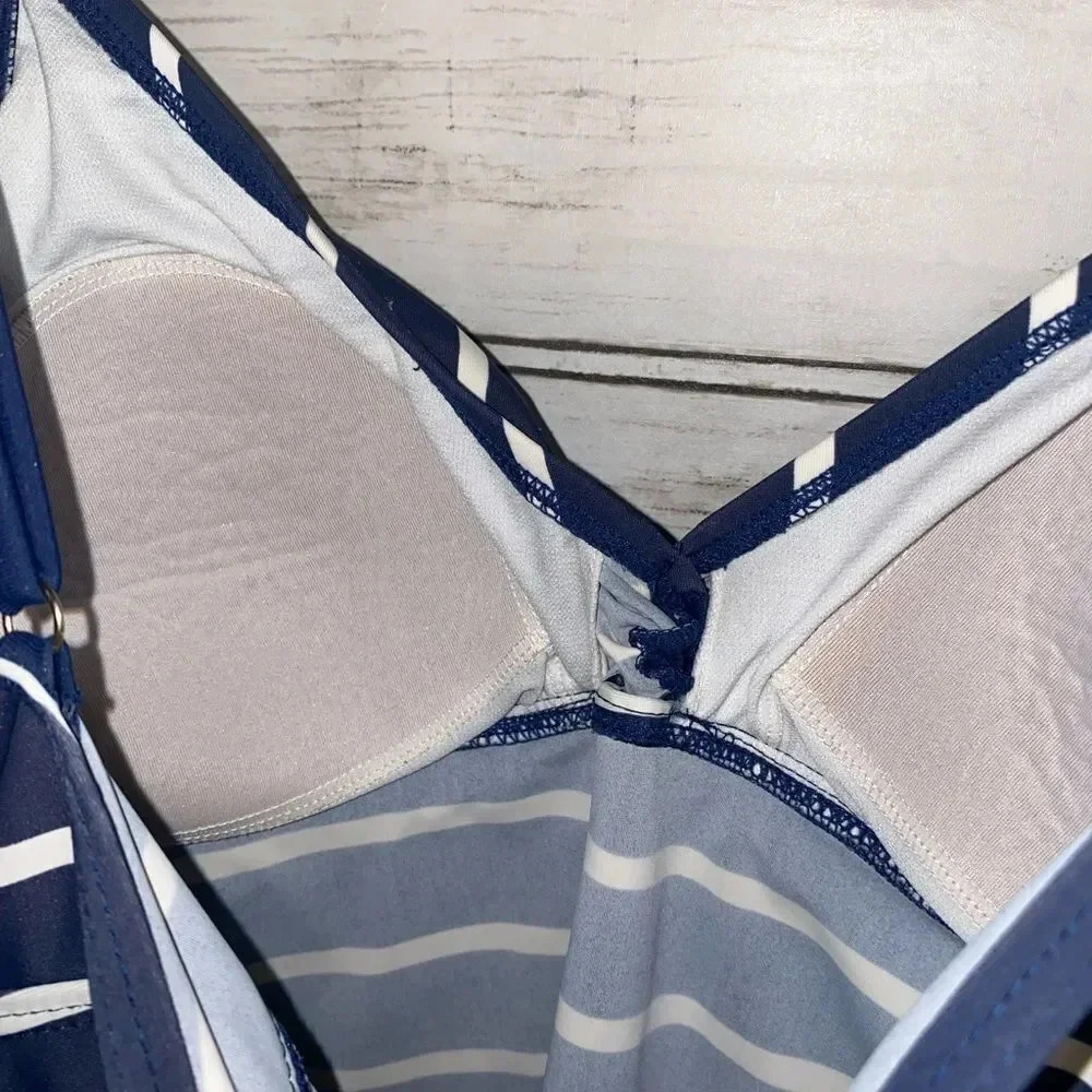 Merona Blue & White Stripe Tankini - Picture 4 of 4